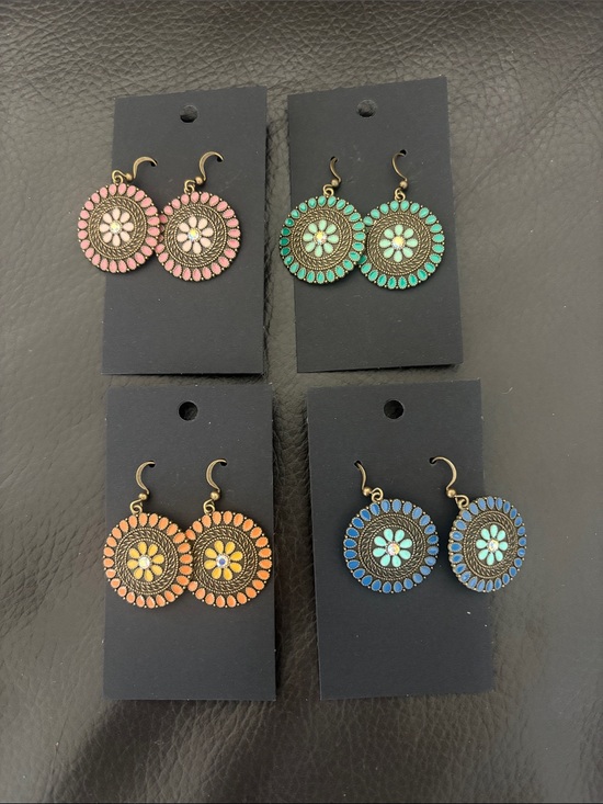 unbranded Jewelry - Boho Floral Round Dangle Earrings - Pick 1
